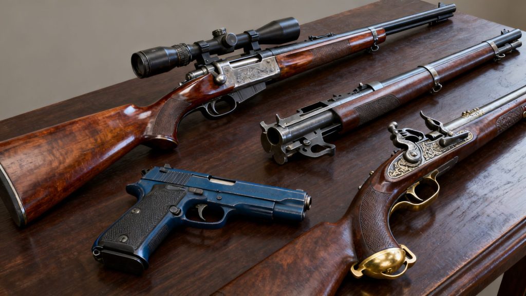 Les armes à feu les plus célèbres du tir sportif et de l'histoire sans aucun texte