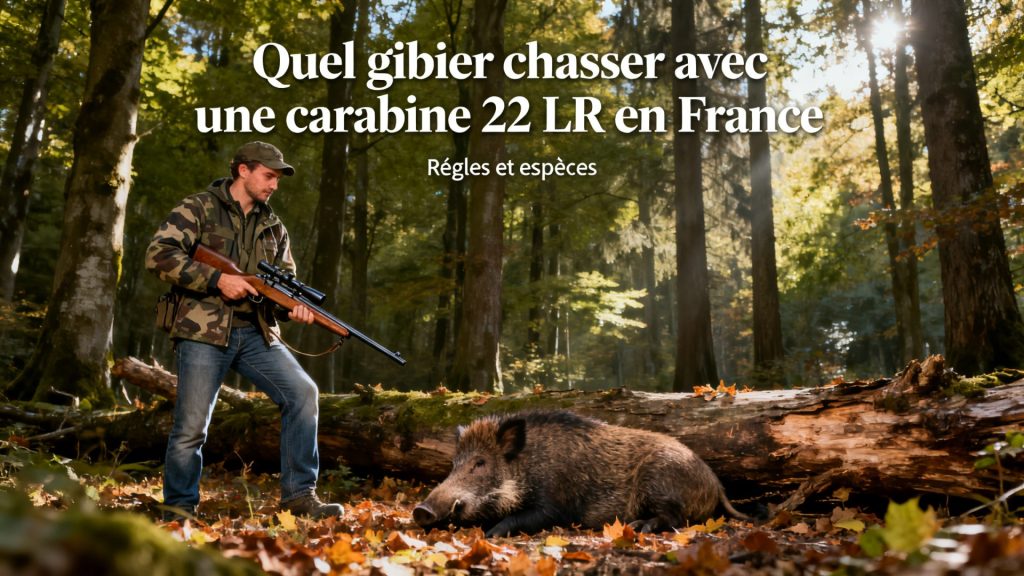 Quel gibier chasser avec une carabine 22 LR en France avec texte