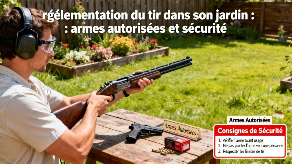 Règlement du tir dans son jardin : armes autorisées et sécurité avec texte