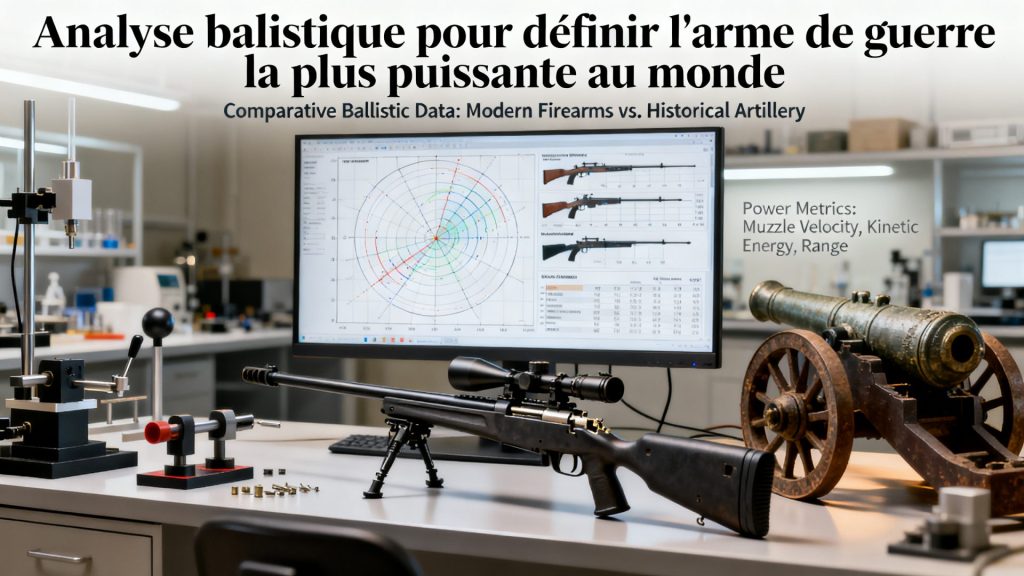 Analyse balistique pour définir l'arme de guerre la plus puissante au monde. 