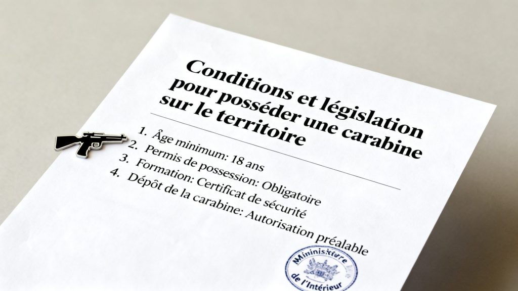 Conditions et législation pour posséder une carabine sur le territoire avec texte