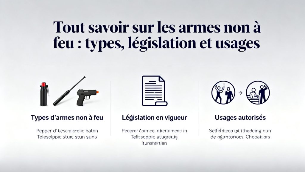 Tout savoir sur les armes non à feu : types, législation et usages.