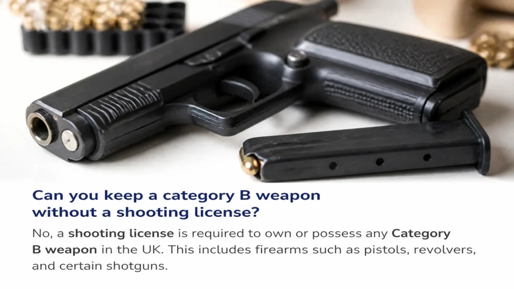 Peut-on conserver une arme de catégorie B sans permis de tir ?