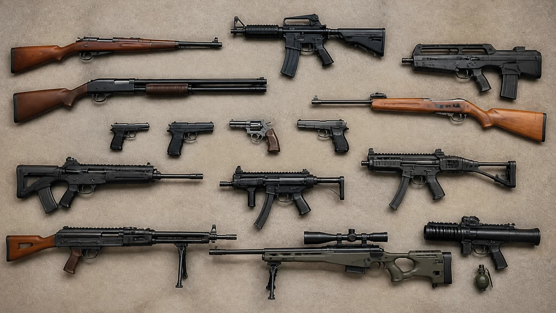 Quelle est la liste des armes en France et leurs catégories ?