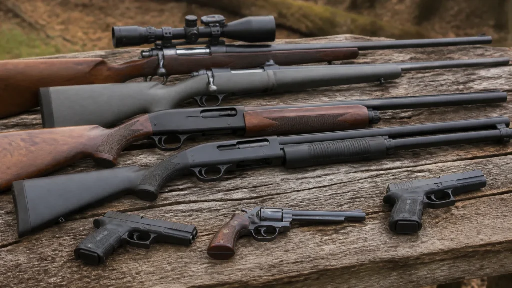 Quelles sont les armes les plus couramment utilisées dans le tir sportif et la chasse ?