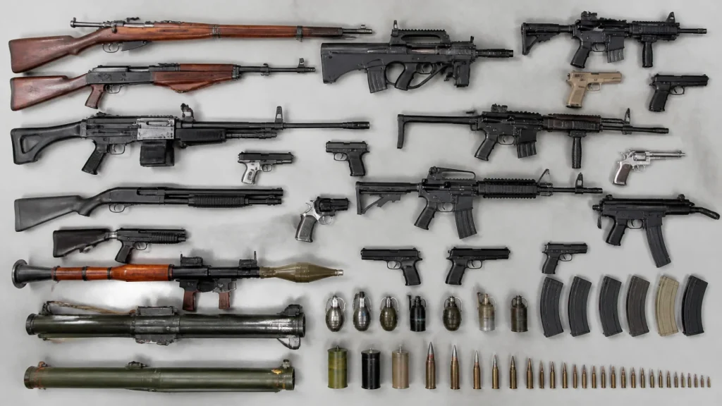 Quelle est la liste des armes en France et leurs catégories ?