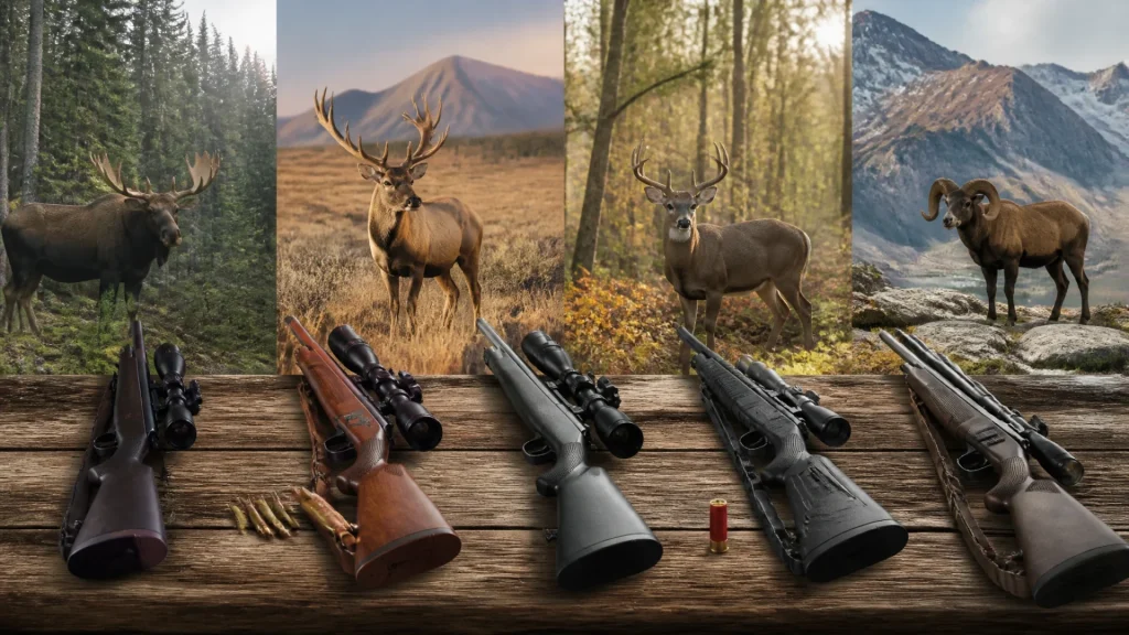 Le choix de l'arme de chasse dépend du gibier et du terrain.